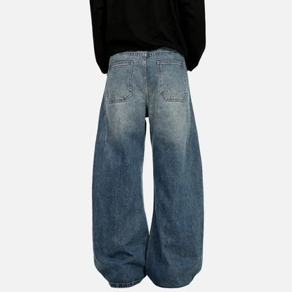 Y2K American Style Distressed Wide Leg Jeans