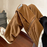 Streetwear Casual Solid Color Wide Leg Baggy Pants
