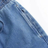 Versatile Lace-Up High Waist Denim Jeans