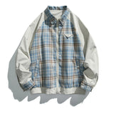 Autumn Plaid Casual Double Face Windbreaker Jacket