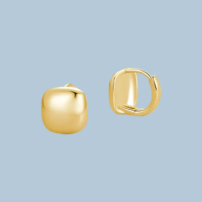 Chunky Square Hoop Sterling Silver Earring