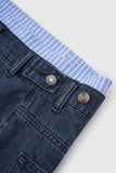American Streetwear Two Tone Washed Denim Jorts