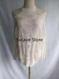 Y2K Black Loose Hollow Out Sweater