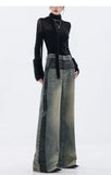Women Hip Hop Retro High Quality Vintage Blue Jeans