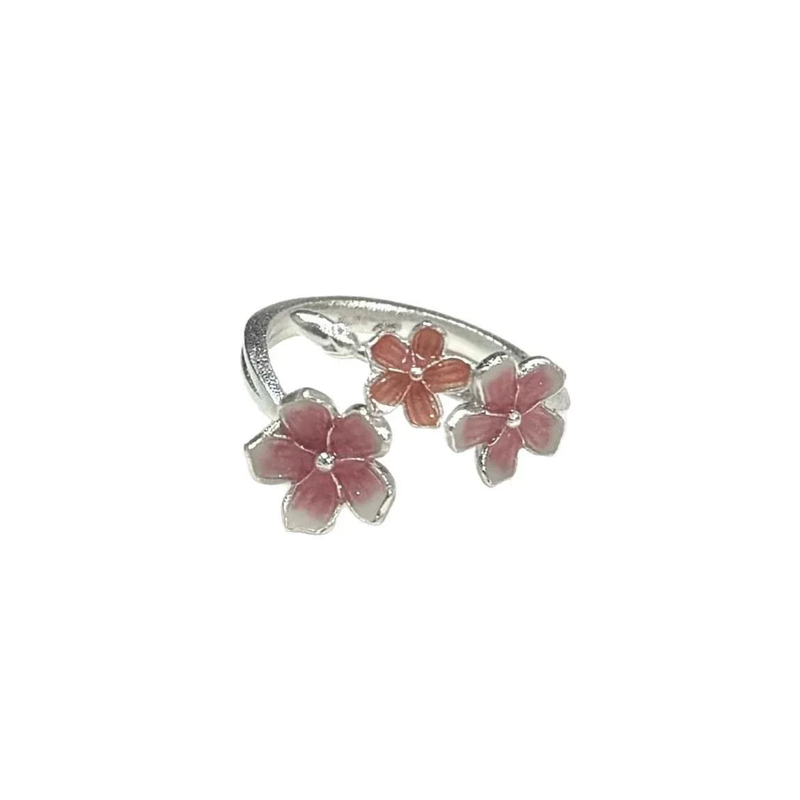 Sweet Gradient Flowers Cuff Finger Ring