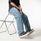 Luxury Dragon Embroidery Summer Straight Jeans