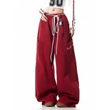 Comfortable Y2K Gothic Letter Print Oversized Sweatpants