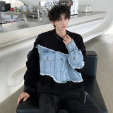 Denim Hybrid Sweatshirt