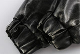 Vintage Chic Cropped Soft PU Leather Jacket