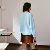 Elegant French Lace V-Neck Collar Knit Sweater