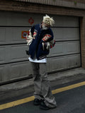 Vintage Embroidered Baseball Patchwork Varsity Jacket
