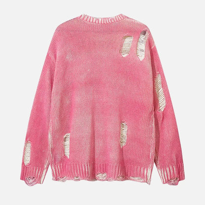 Vintage Distressed Loose Knitwear Sweater