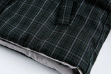Warm Plaid Double Sided Down Puffer Jacket