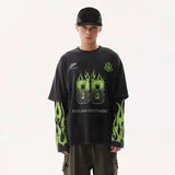 Vintage American Style Letter Print Long Sleeve T-Shirt