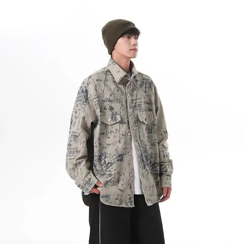 Zenith American High Street Tie Dye Denim Jacket