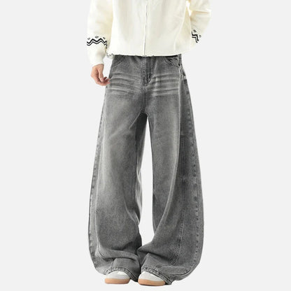 Vintage American Style Hip Hop Denim Wide Leg Jeans