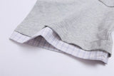 Casual Loose Fit Fake Two-Piece Letter Print Polo T-Shirt