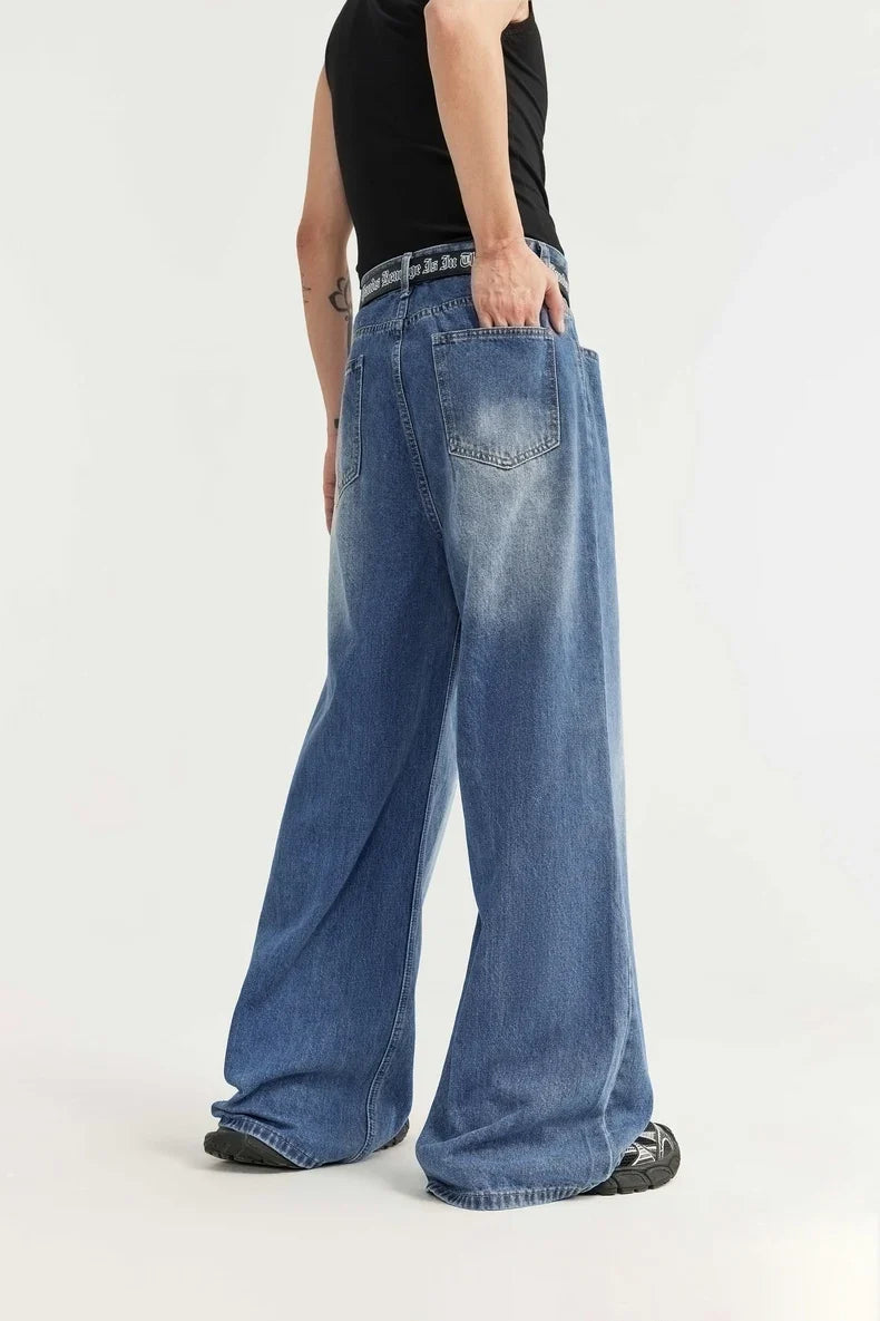 Wide-Leg Baggy Denim Jeans