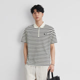 Men's Casual Stylish Korean Striped Polo T-Shirt