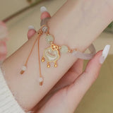 Luxury Vintage Imitation Jade Beaded Bracelet