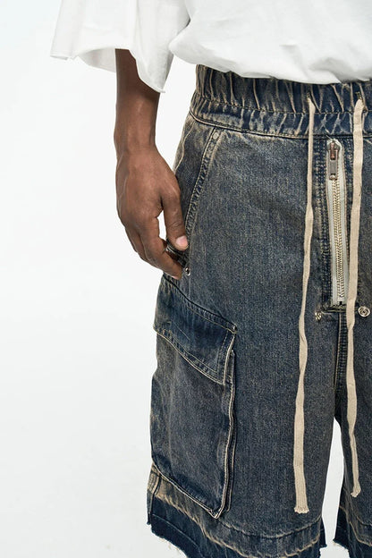 Zip-Up Loose Washed Pocket Jorts