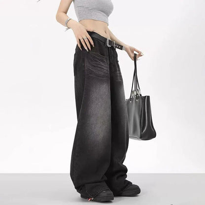Vintage Wide Leg Black Jeans