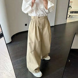 Casual Original Splicing Design Wide Leg Pants