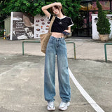 Fashionable High Waist Wide Leg Jeans