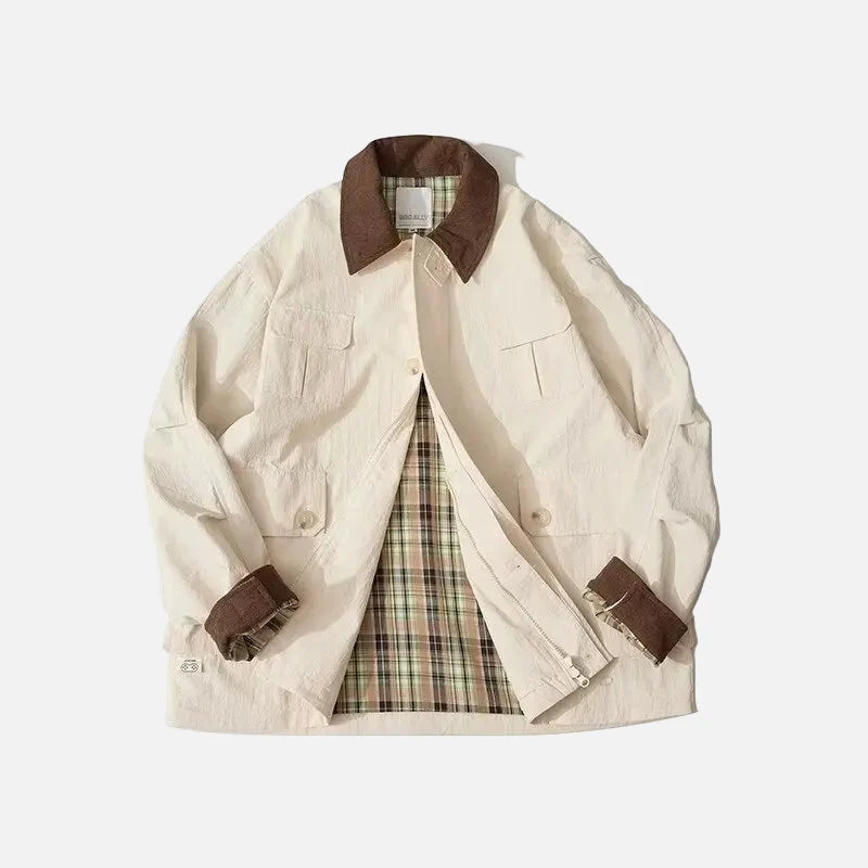 Trendy Tooling Multiple Pockets Windbreaker Jacket