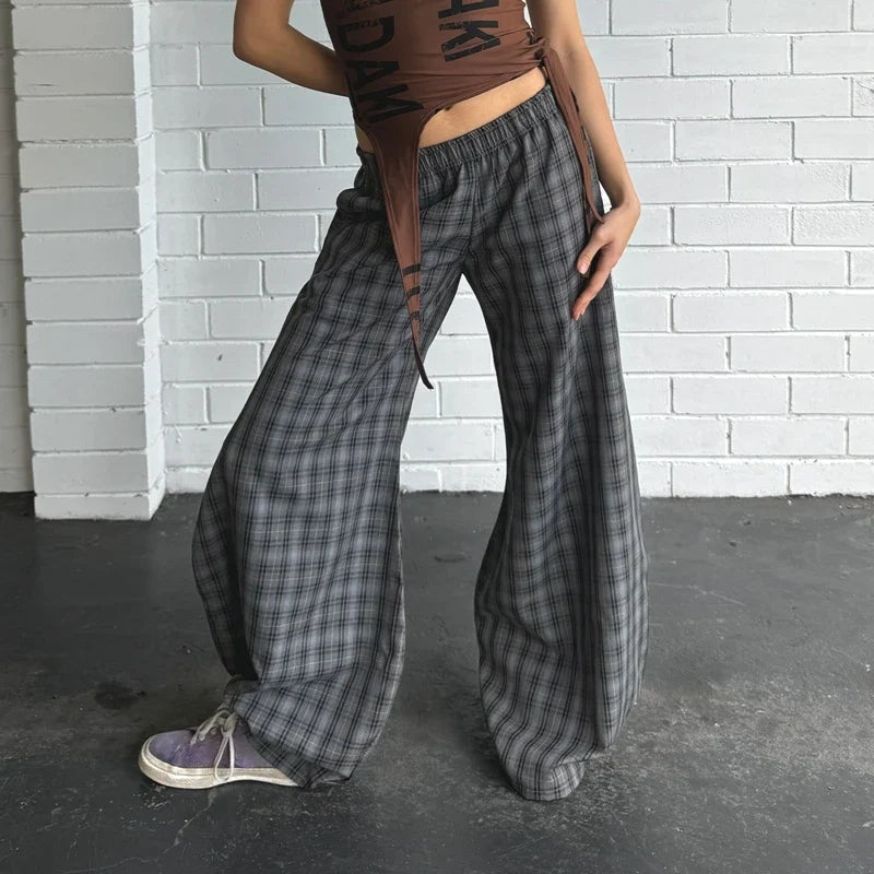 Streetwear Style High Waist Baggy Trousers