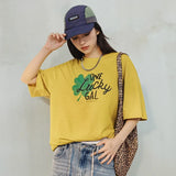 Casual Clover Print Short Sleeve T-Shirt