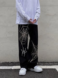 Y2k Spider Web Black Pants