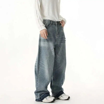 Stylish Loose Straight Durable Denim Jeans