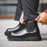 Retro Thick Sole Leather Boots