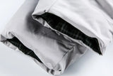 Warm Plaid Double Sided Down Puffer Jacket