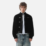Streetwear Button Down Stand Collar Jacket