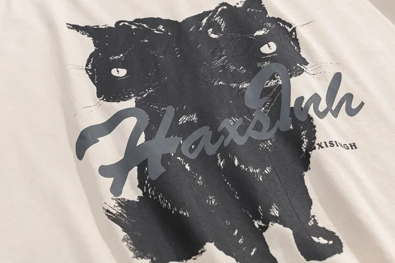 Gothic Cat Loose T-shirt