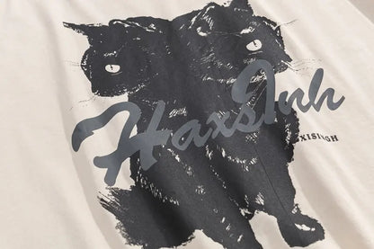 Gothic Cat Loose T-shirt