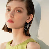 Vintage Hollow Flower Ear Stud Earring