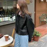 Women Classic Comfort Vintage Faux Fur Biker Leather Jacket
