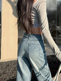 Y2K Vintage High Waist Hip Hop Slim Jeans