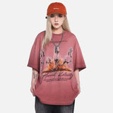 Streetwear Horse Graphic Tie Dye T-Shirt