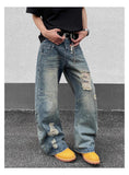 Y2K Vintage Distressed Ripped Wide Leg Jeans