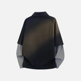 Casual Spring Fake Two Piece Polo Sweatshirt