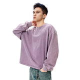 Long-sleeved Solid Color Oversized T-Shirt