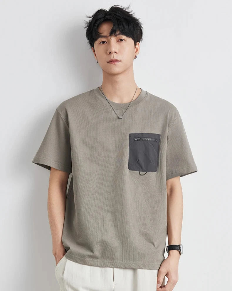 Men's Casual Summer Pocket Loose Fit T-Shirt