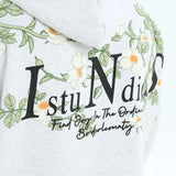 Embossed Flower Vine Velvet Hoodie