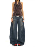 Vintage Oversize Style Blue Boyfriend Jeans