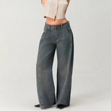 Retro Vintage Washed Denim Jeans