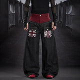 Marled New Double Layer Splicing Jeans